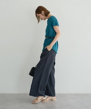 YECCA VECCA 【接触冷感】ドレープカットトップス Black