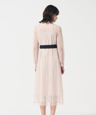 GRACE CONTINENTAL ストライプレースシャツワンピース ベージュ