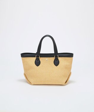 TOPKAPI 【Breath TOPKAPI】サングラスホルダー付き レザーコンビ カゴバッグ M ベージュ