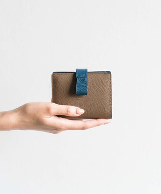 Atelier nuu 日本製 本革 バイカラーnoble 二つ折れウォレット トープ