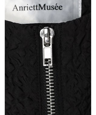 Green Parks AnriettMusee フロントジップジャガードブルゾン Black