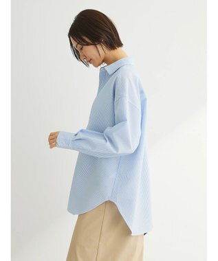 Green Parks ゆったりサッカーシャツ Sax