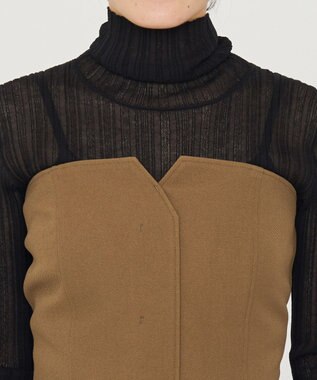 uncrave プレーンスーツ ビスチェ（uncrave WHITE） ブラウンカーキ