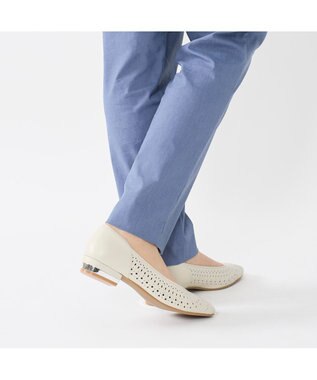 Riz raffinee <Riz raffinee>カットワークフラットパンプス アイボリー