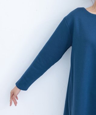 Tiaclasse 【洗える】裏起毛チュニック ブルー
