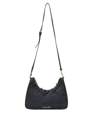 Maison de FLEUR ナローリボンショルダーバッグ Black