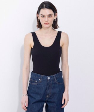 NAVE 【Nave・洗える/ストレッチ素材】ボディスーツ タンクトップ ブラック系