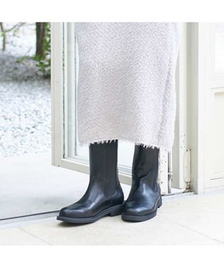 MODE ET JACOMO <carino>【レイン対応】サイドゴアショートブーツ ブラック