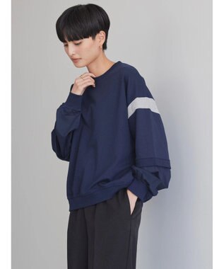 AMERICAN HOLIC 袖異素材ミニ裏毛プルオーバー