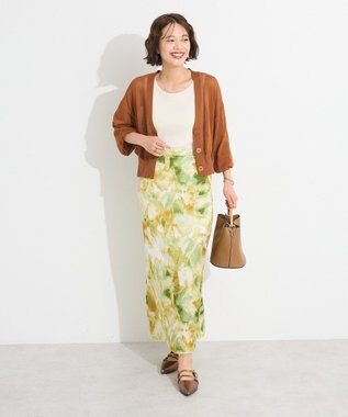 CRAFT STANDARD BOUTIQUE ゴムサテンスカート Green