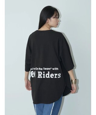 earth music&ecology Ｌｅｅ×ｅ．ｍ．ａ．ｅ　ＲＯＵＮＤＨＥＭ　ＴＥＥ Black