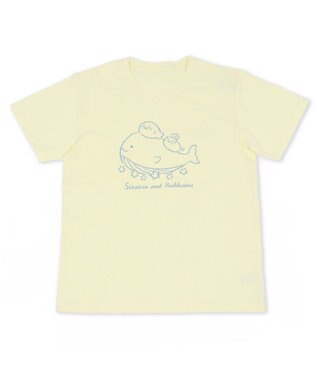 しろたん Tシャツ 半袖 《星くじら柄》クリーム色 S/M/L/XL レディース