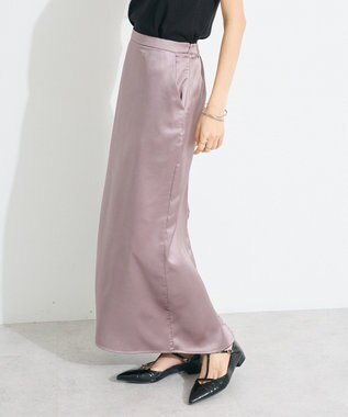 CRAFT STANDARD BOUTIQUE ゴムサテンスカート Lavender