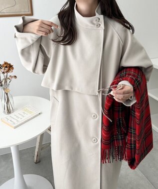 WEGO スタンドカラーロングコート