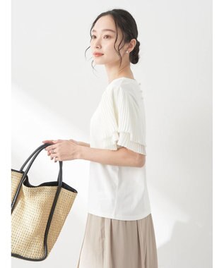 earth music&ecology プリーツフレアプルオーバー Ivory