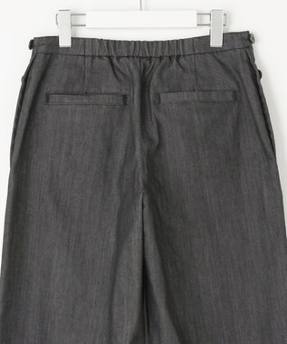 J.PRESS LADIES L 【洗える】T/C DENIM セミワイド パンツ ブラック系