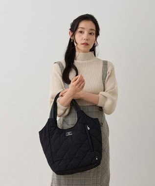 ROOTOTE 1331【仕切り+自立+撥水】LT.ラウンド.パルーティ.キルト-C 01：ブラック