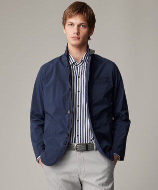 JOSEPH ABBOUD 【キングサイズ・ストレッチ・イージーケア】ジャージーストライプシャツ サックスブルー系1