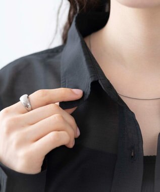 WEGO 【シワになりにくい】シアーショートシャツ ブラック