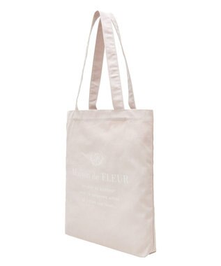 Maison de FLEUR EC限定ブランドロゴプリントキャンバストート Beige