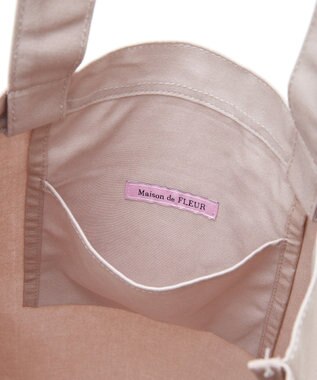 Maison de FLEUR EC限定ブランドロゴプリントキャンバストート Beige