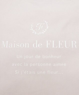 Maison de FLEUR EC限定ブランドロゴプリントキャンバストート Beige