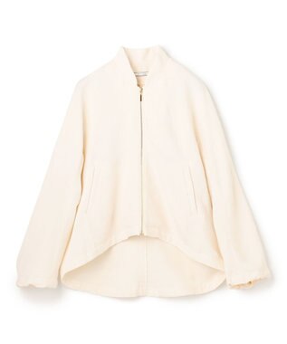 BEIGE， 【洗える】POMONA / ゴールドジップライトブルゾン Ecru