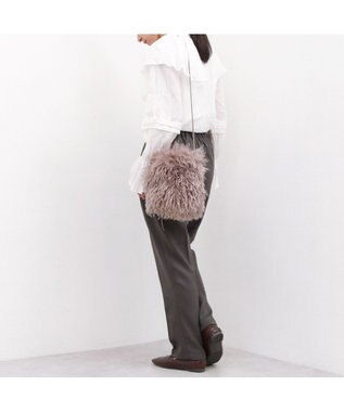 UNBILLION カシュカシュ cachecache / ウェーブファー巾着ショルダー オーク