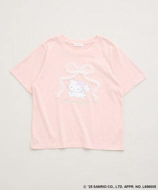 Green Parks チャーミーキティ/レースリボンプリントTシャツ Pink