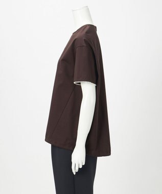 23区 L 【R(アール)】プレミアムコットンジャージー ドロスト カットソー ダークブラウン系