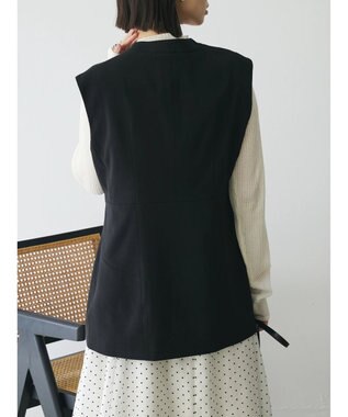 Green Parks AnriettMusee ネック切替デザインベスト Black