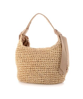 UNBILLION カシュカシュ cachecache / 下がりグログランクロッシェ2wayミニトート ブラウン