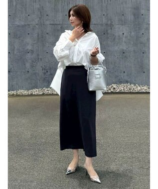 Green Parks バックスリットポンチスカート Charcoal Gray