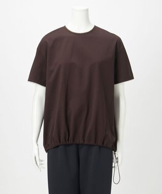 23区 L 【R(アール)】プレミアムコットンジャージー ドロスト カットソー ダークブラウン系