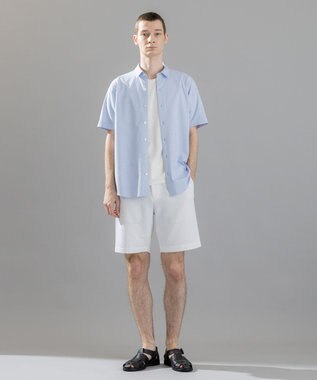 JOSEPH HOMME 新素材【洗える/ストレッチ】ハイゲージコットンジャージー 　レギュラーカラーシャツ サックスブルー系