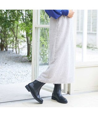 MODE ET JACOMO <carino>【レイン対応】サイドゴアショートブーツ ブラック