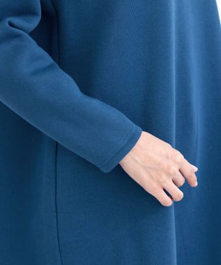 Tiaclasse 【洗える】裏起毛チュニック ブルー