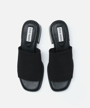 STEVE MADDEN SLIDESTERボリュームソールワンバンドサンダル ブラック