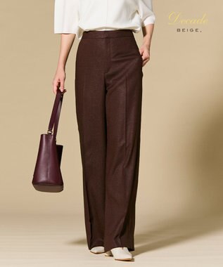 BEIGE， CAROLE / リネンライクフルレングスワイドパンツ