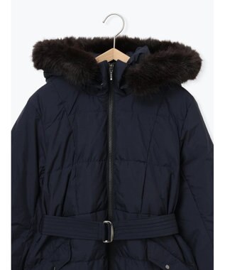 Te chichi 【宮本茉由着用】フードロングダウンコート ネイビー