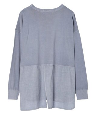 Green Parks ピグメントドッキングスリットデザインチュニック Sax