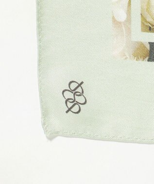 自由区 【カトリエムブーケ】La boroderie de Laurent ブーケモチーフシルクスカーフ ブーケ柄