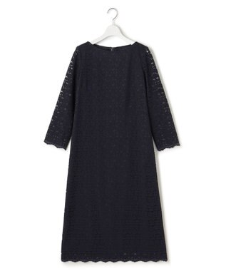 23区 【APPLAUDIR】オプティカルフラワーレース ドレス ネイビー系
