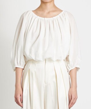 NAVE 【Nave　洗える】シアーリリーブラウス ホワイト系