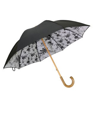 +RING 【UVカット100%】【UPF50＋】【遮光率99%以上】プラスリング 晴雨兼用傘（長ショート） FLW T1265 2重張り傘 黒