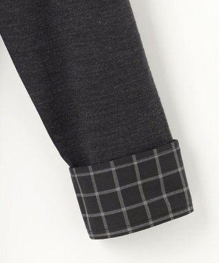 JOSEPH ABBOUD 【ふっくらあたたかウール100％】ウールダディポロシャツ グレー系