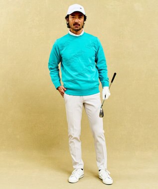 23区GOLF 【MEN】ロゴスポーツニット ターコイズブルー系