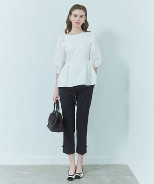 TOCCA 【大人百花掲載・晴雨兼用・抗菌防臭・防水】RIBBON BALLET RAINPUMPS バレエ レインパンプス アイボリー系