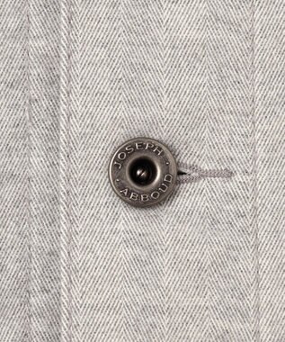 JOSEPH ABBOUD 【イタリア素材/ストレッチ】ヘリンボンモールスキンワーク ジャケット ライトグレー系