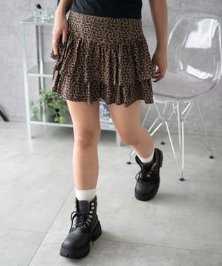 WEGO 【ウエストゴム】カットフリルスカパン 柄1